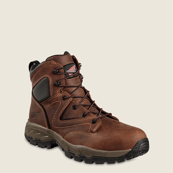 Red Wing Hiking Bot Erkek - Truhiker - 6-Inch Safety Toe - Kahverengi/Siyah - 53YOFXQWK